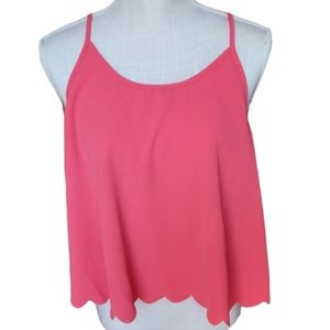 J Roberts Medium Coral Women's Tank Top Open Back